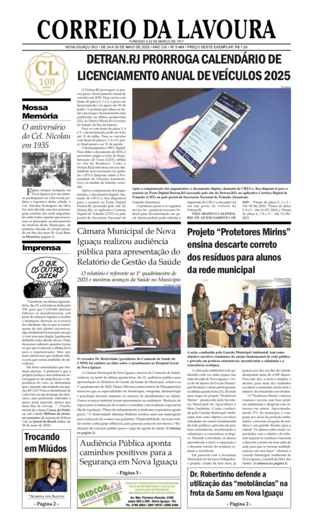 Correio da Lavoura, 24-05-2025