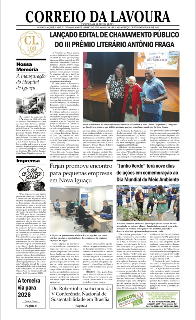 Correio da Lavoura, 31-05-2025